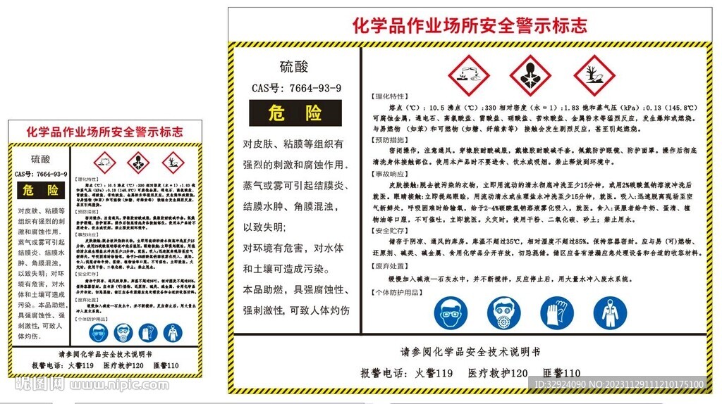 化学品作业场所安全警示标志