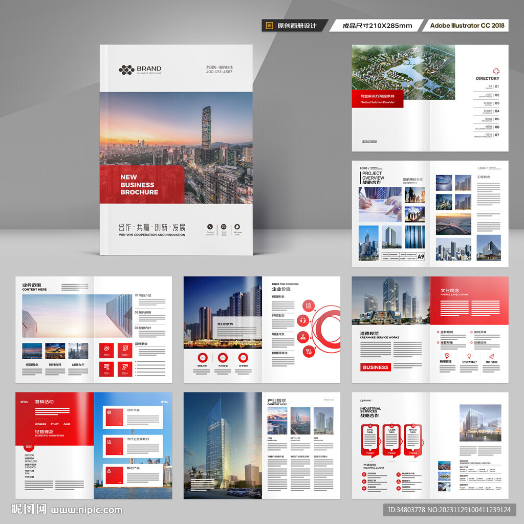 紅色企業(yè)宣傳冊(cè)
