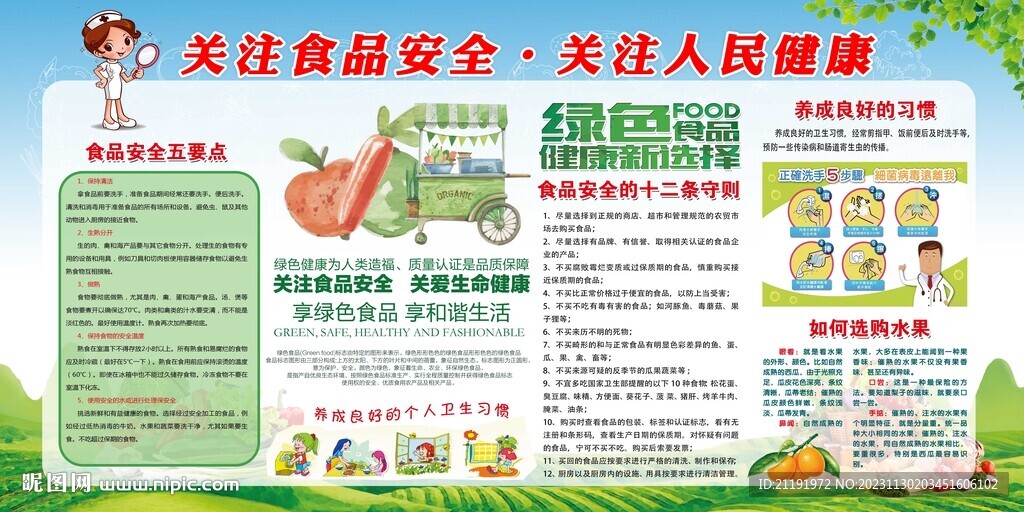 食品安全健康知識宣傳欄