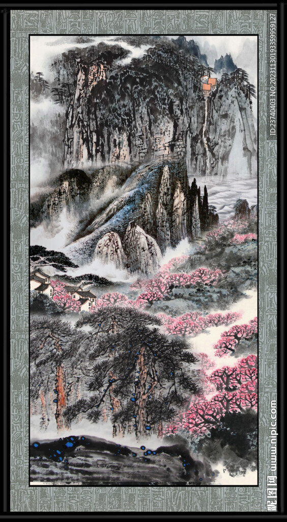 豎幅山水 