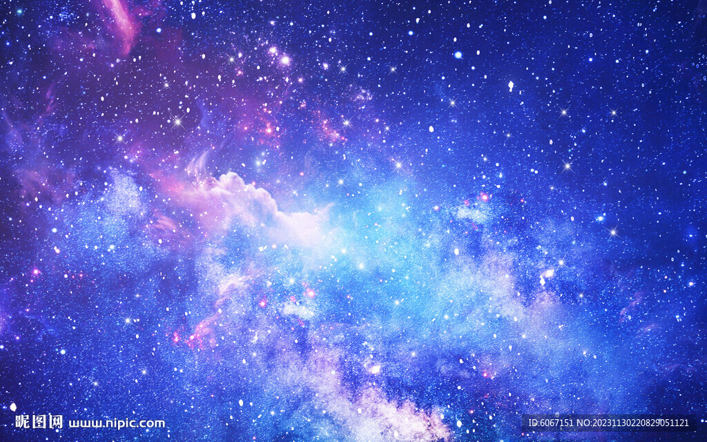 藍色星空宇宙背景