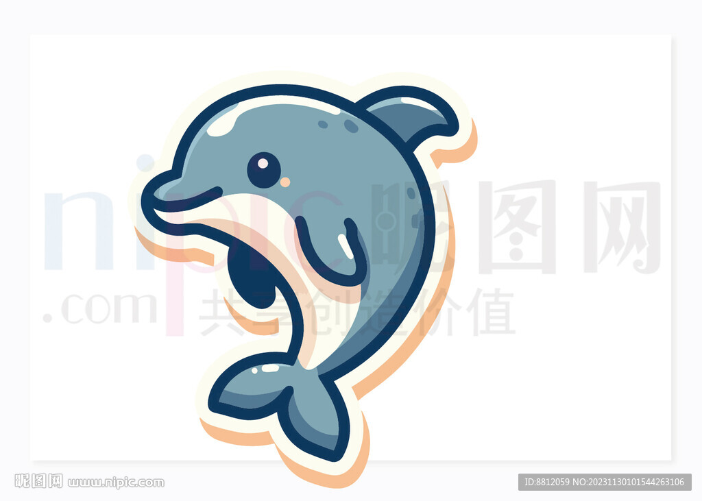 创意海豚卡通设计