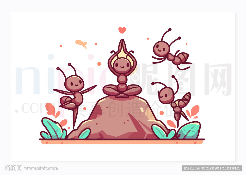卡通蚂蚁插画设计