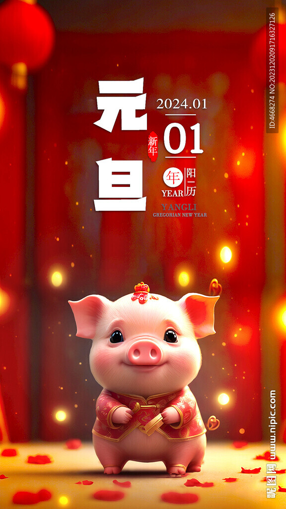 小豬元旦朋友圈