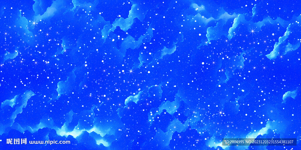 蓝色唯美宇宙星云