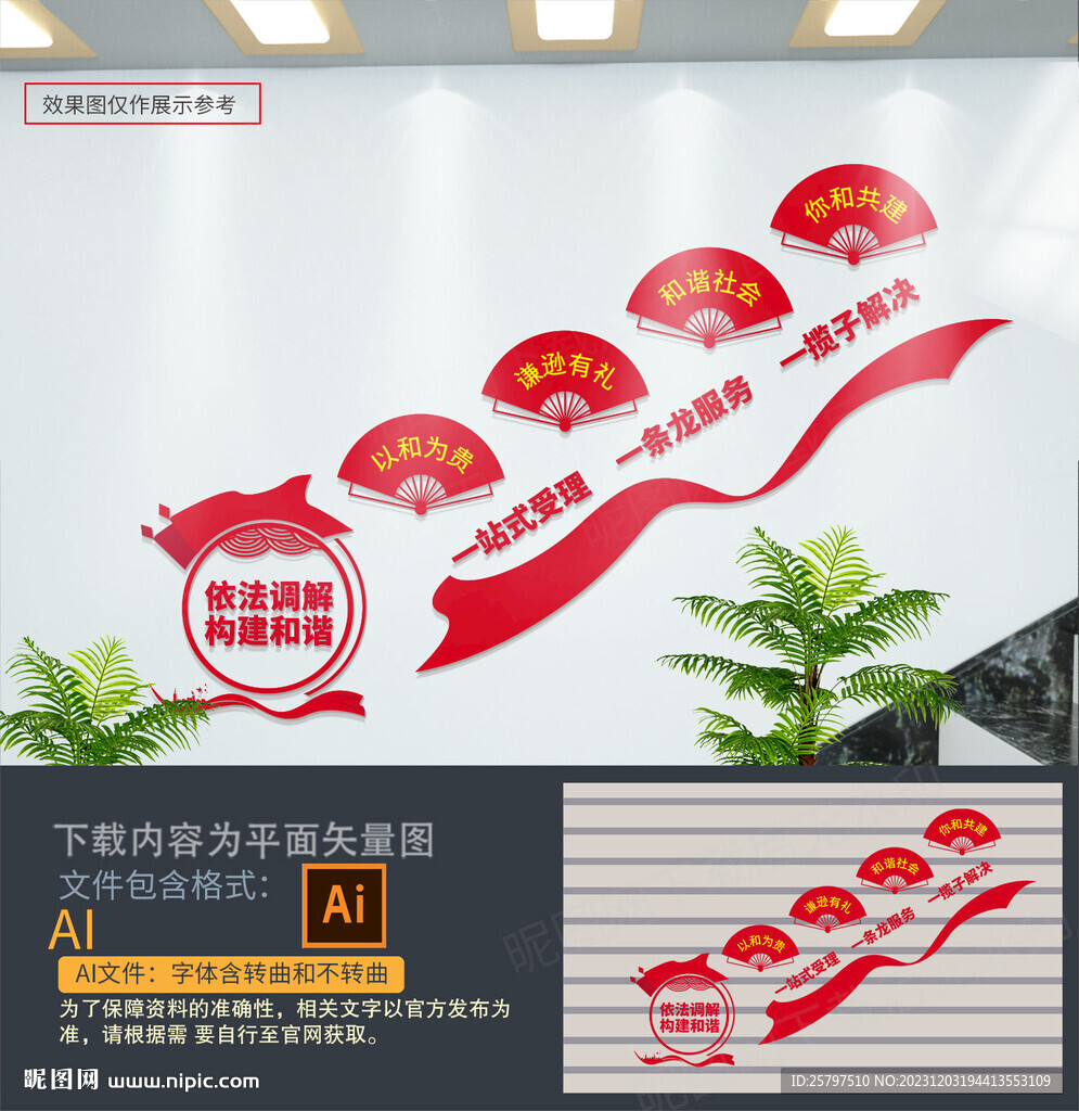 調(diào)解室樓梯文化墻