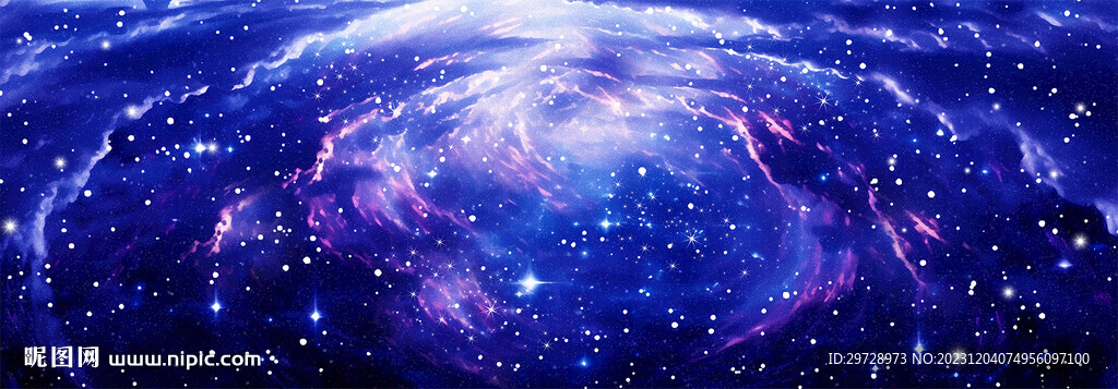 高清長(zhǎng)幅宇宙星空裝飾畫