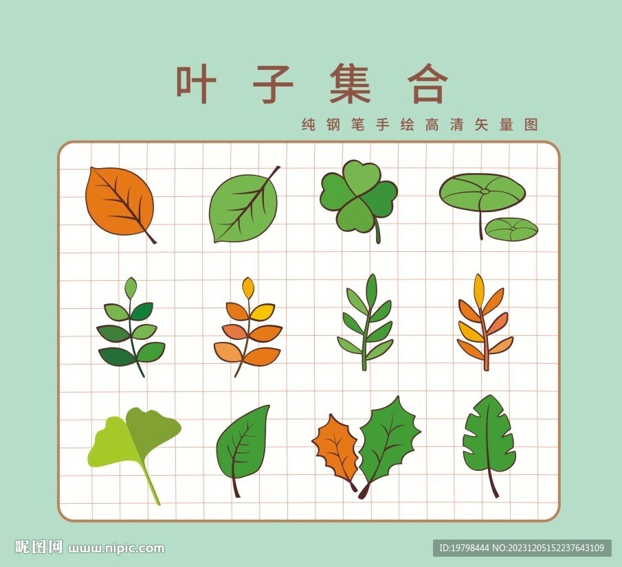 樹葉矢量圖