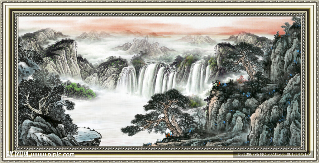 招財山水圖 
