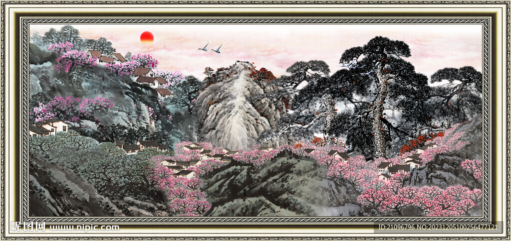 招財山水圖 