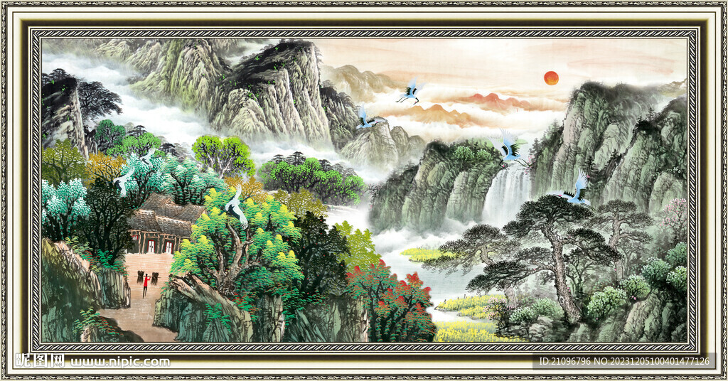 招財山水圖 
