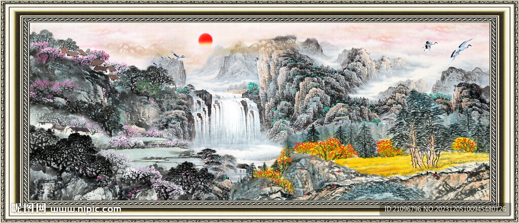 招財山水圖 