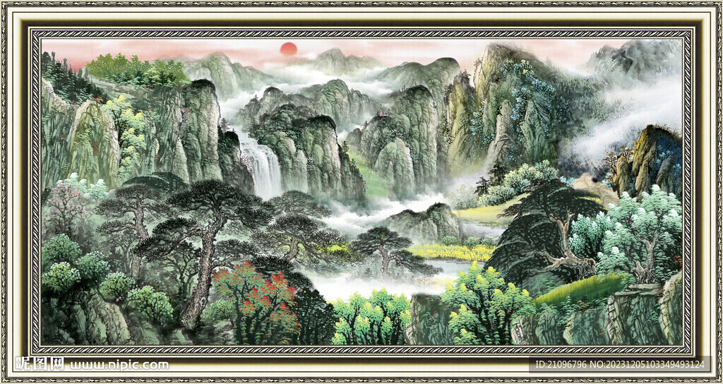 招財山水圖 