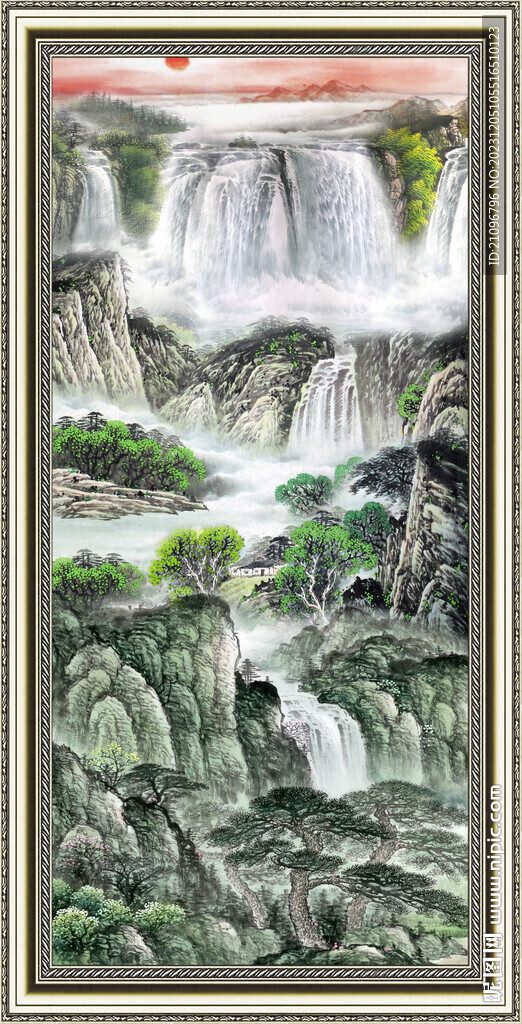 招財(cái)山水圖 