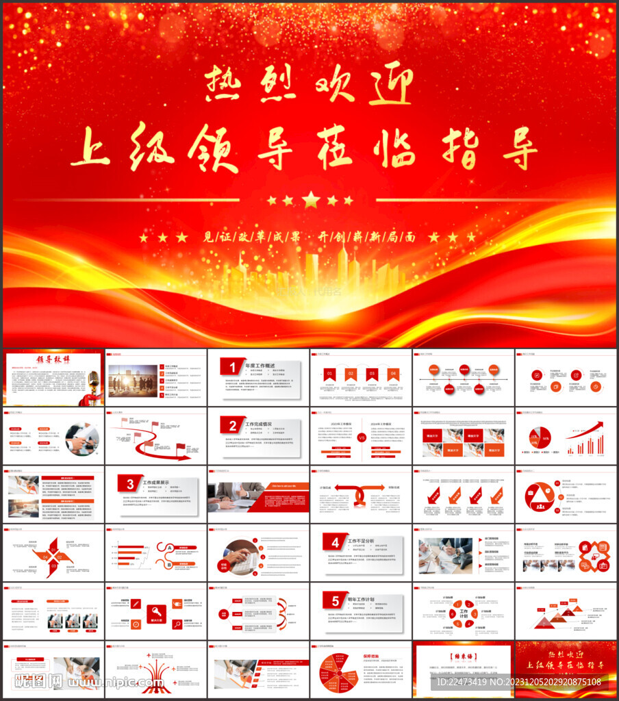 熱烈歡迎上級領導蒞臨指導PPT