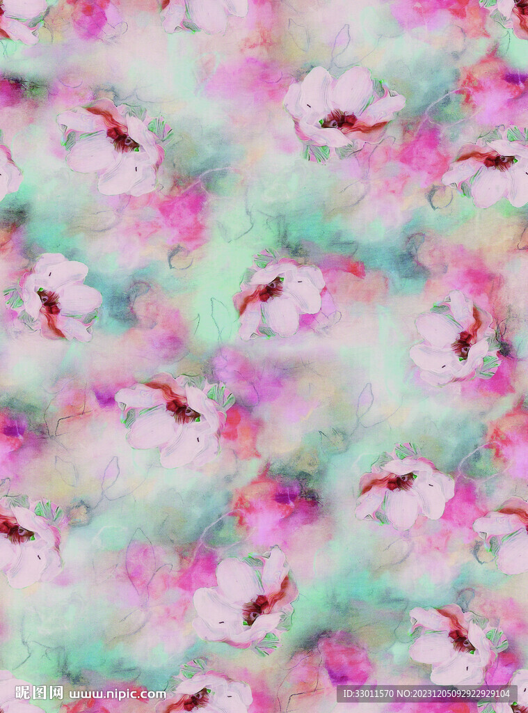 水彩花