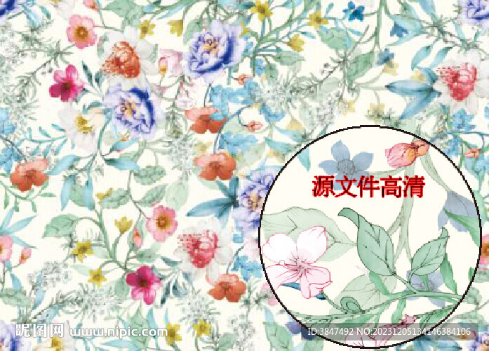 面料小碎花