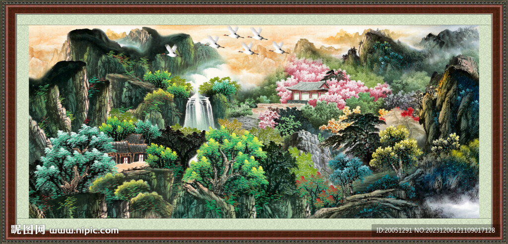 山水中堂畫 