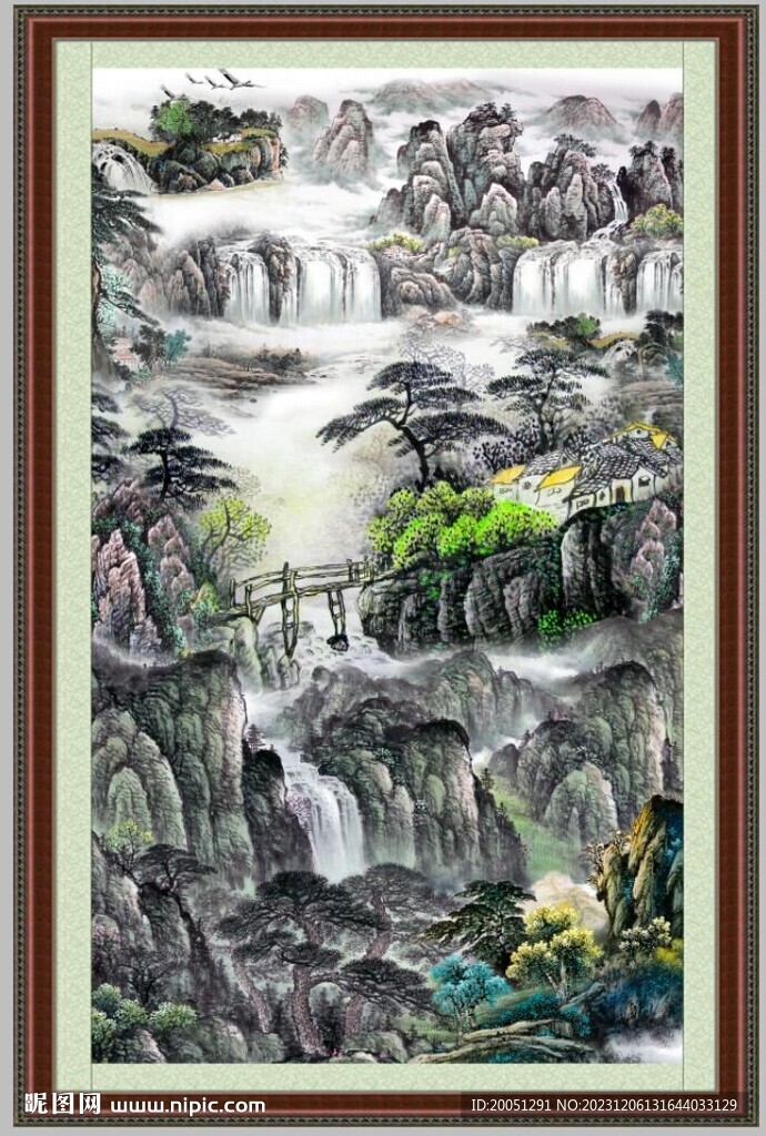 山水中堂畫 