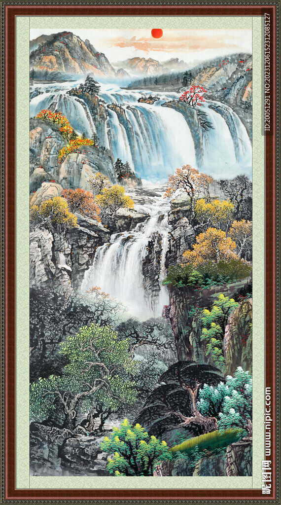 瀑布流水