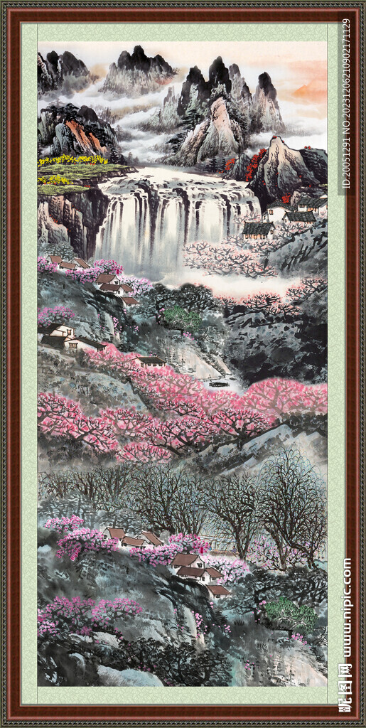 豎幅山水 
