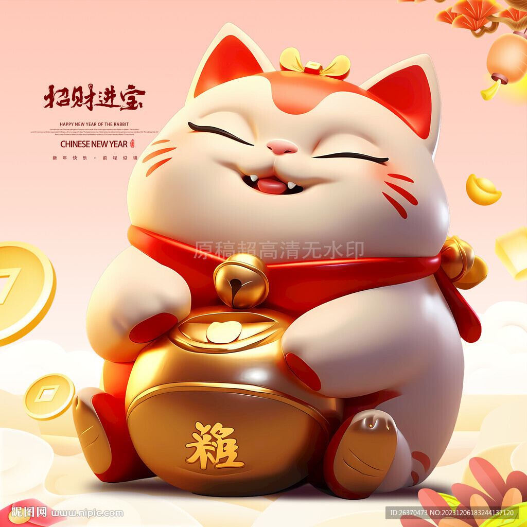可愛的招財貓