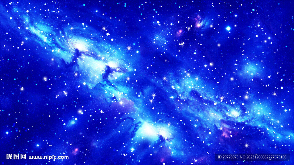 藍色高清星空大圖
