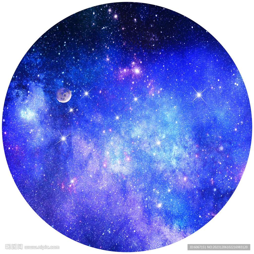 圓形星空宇宙背景天花軟膜