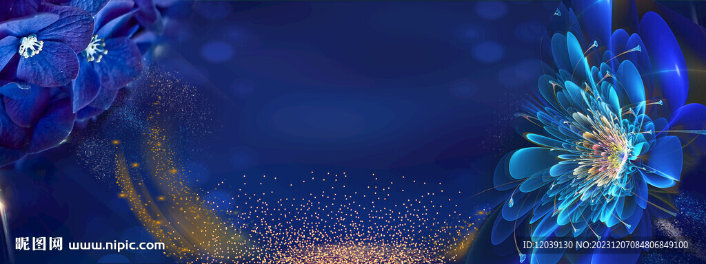藍(lán)色花背景
