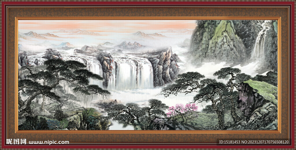 山水中堂畫
