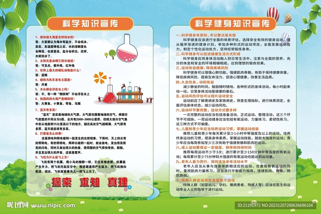 科學(xué)知識和科學(xué)健身知識