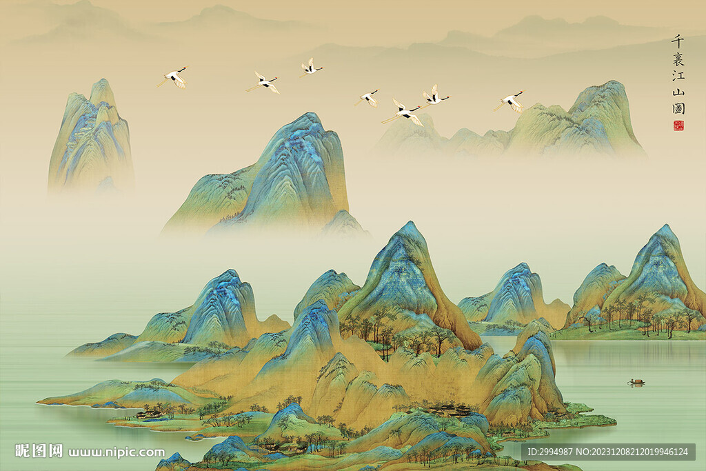 山水背景墻