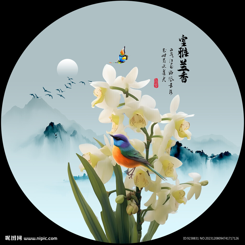 蘭花裝飾畫