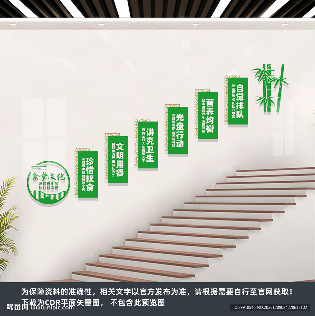 食堂樓梯文化墻
