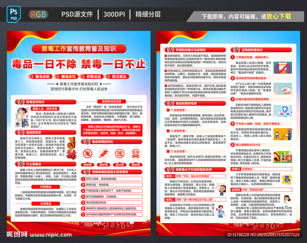 禁毒知識宣傳單