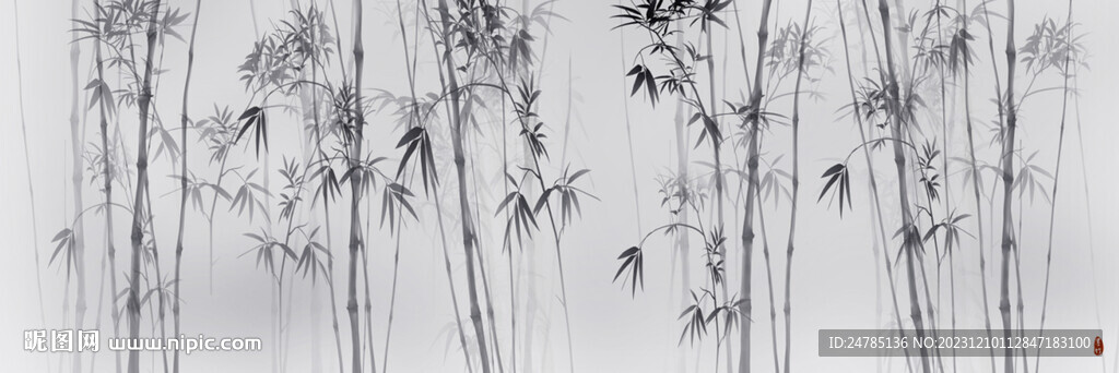 水墨竹子背景