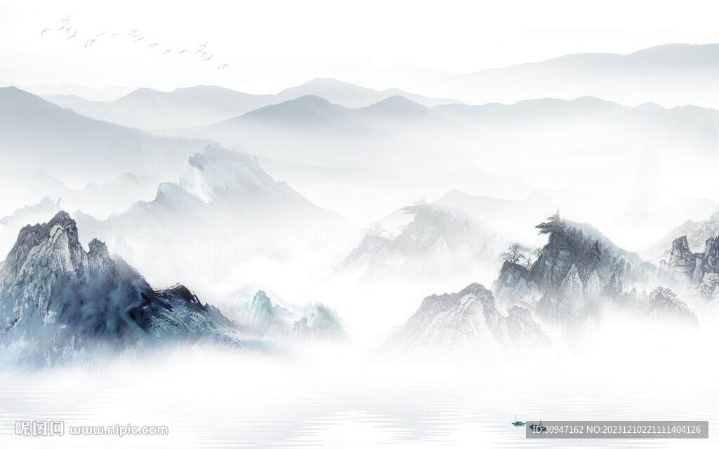 大氣 現(xiàn)代中式山水 TIF分層