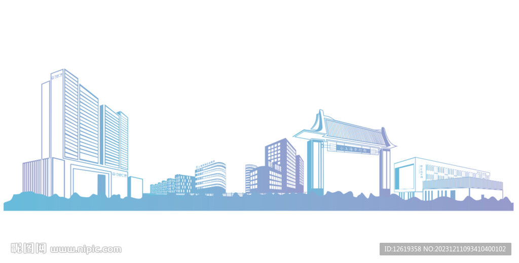 上海周浦建筑線描