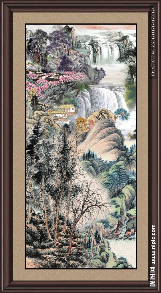 豎幅山水畫 