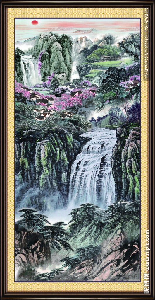豎幅山水畫(huà) 