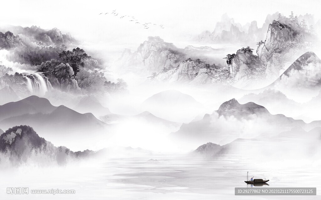 現(xiàn)代 最新中式山水 TIf分層