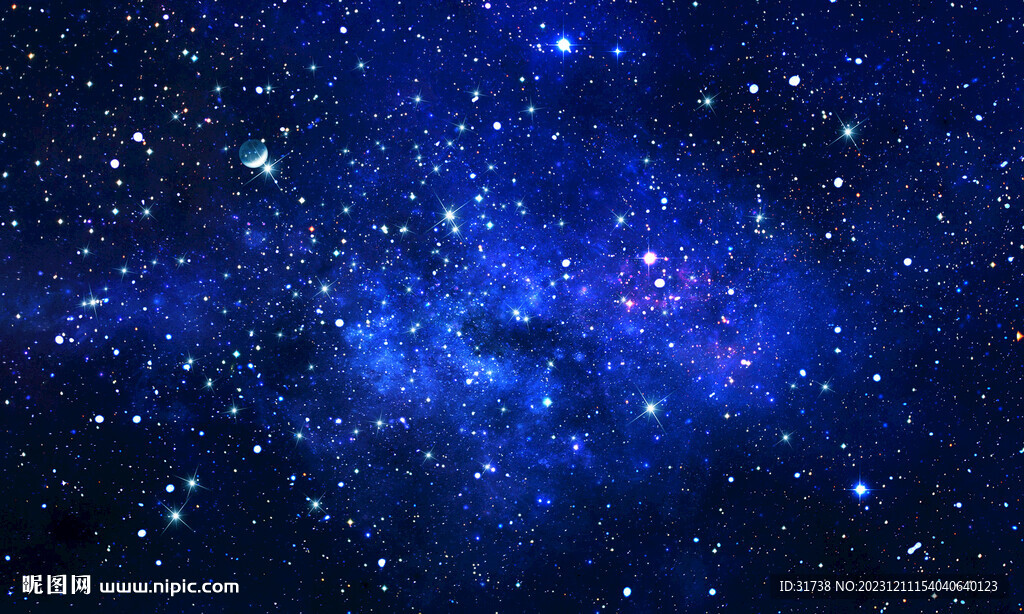 藍色星空背景圖