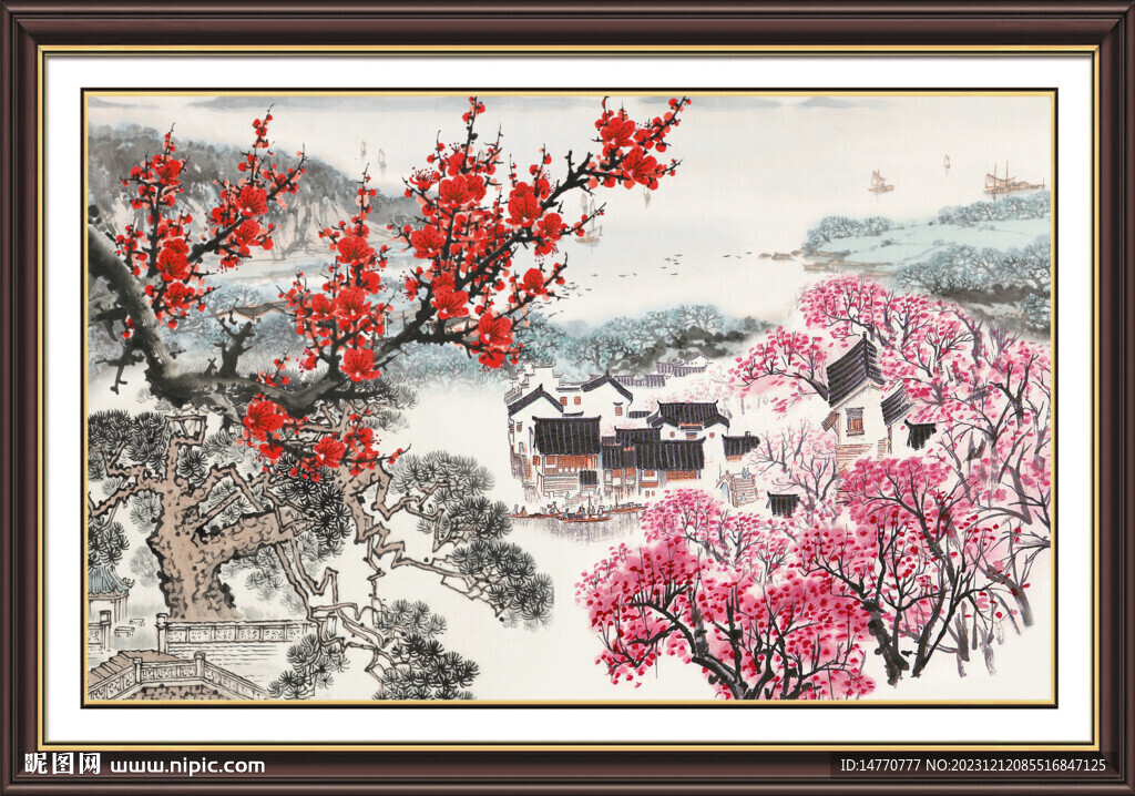 紅梅報春 
