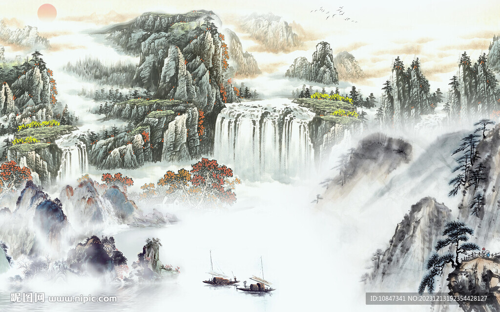 大氣 高端中式山水 TiF分層