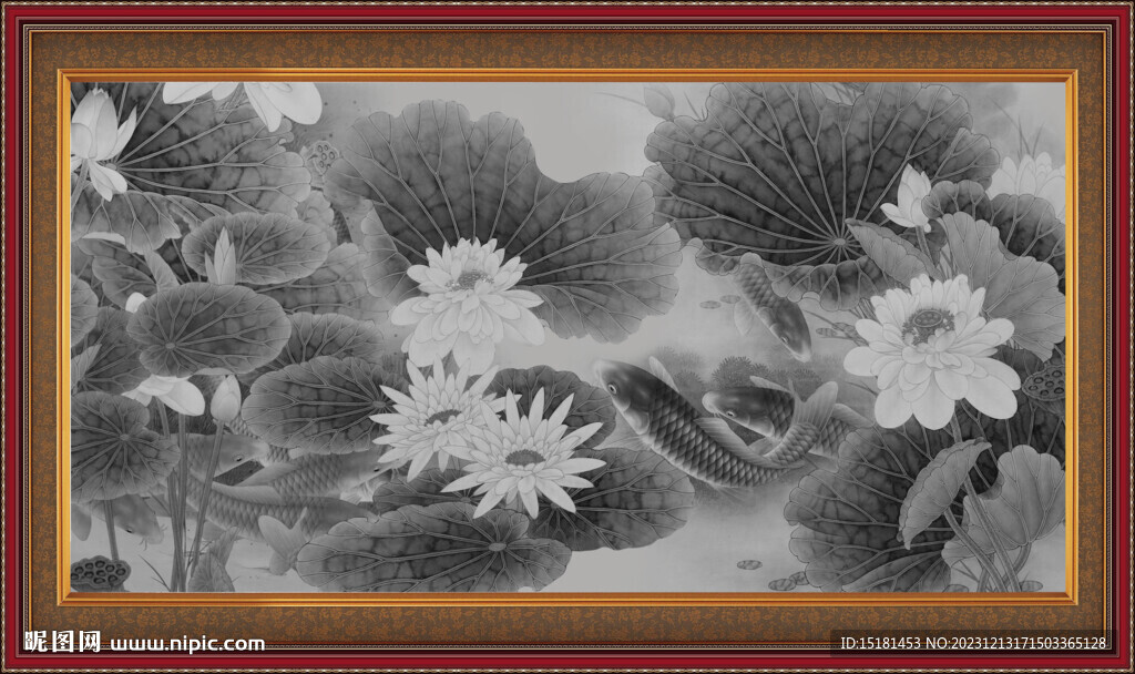 國(guó)畫(huà)荷花 