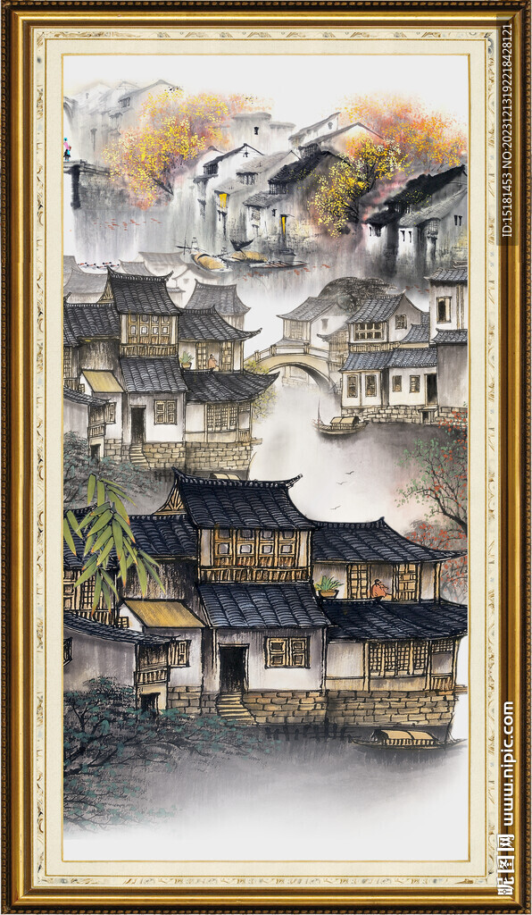 山水中堂畫 