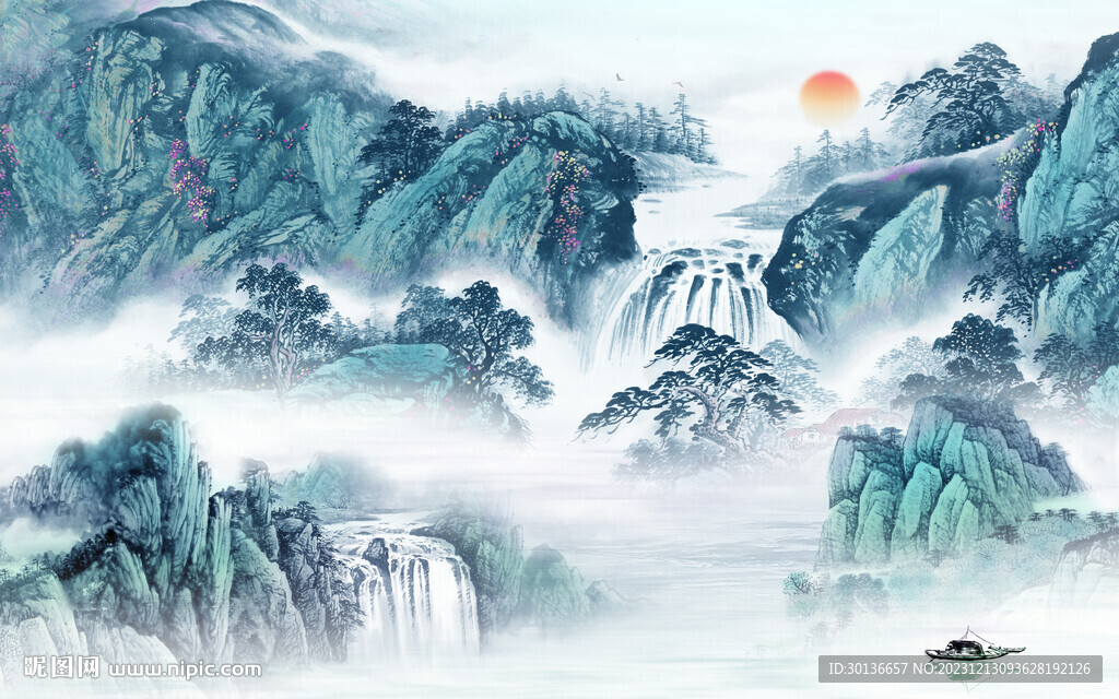 大氣 高雅清晰山水 tiF分層
