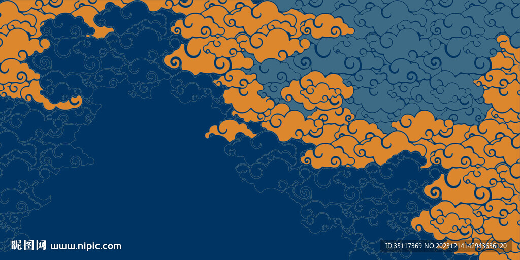 祥云壁紙壁畫(huà)