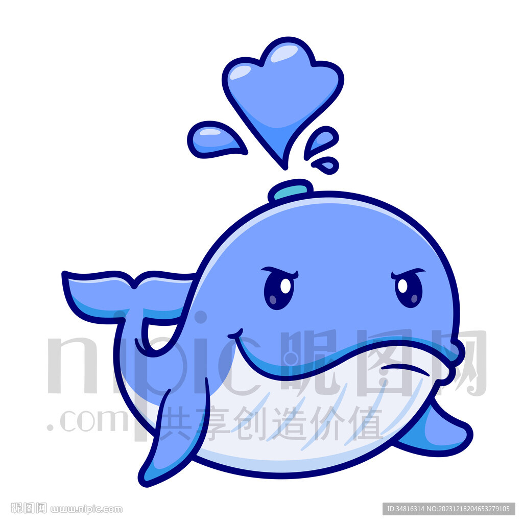 可愛卡通鯨魚