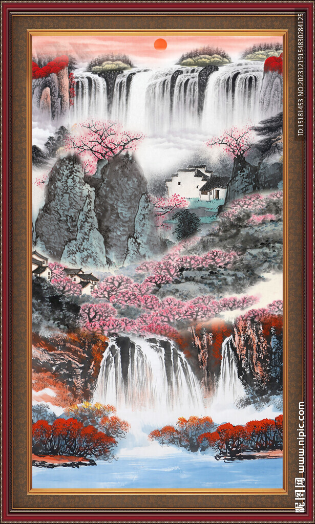 招財(cái)山水畫 